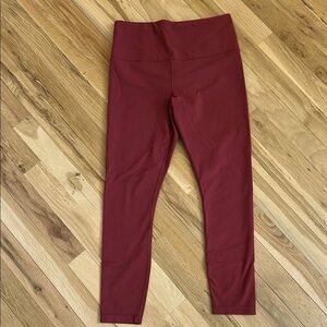 Athleta Red Leggings Slim Fit Full-Length